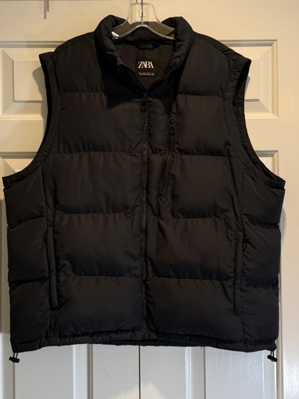 ZARA Black Quilted Puffer Vest Size XL